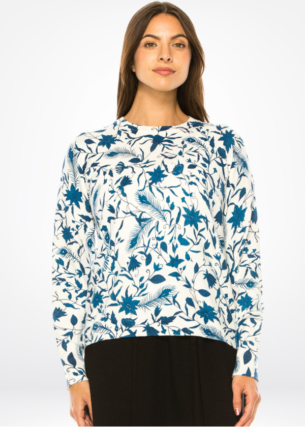 Sapphire Botanica Knit Sweater