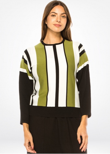 Lime Light Geometric Knit Top Lime Light Geometric Knit Top