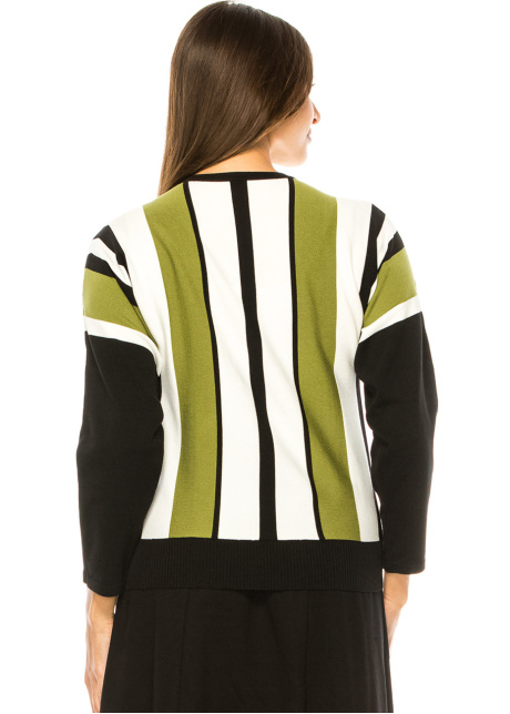 Lime Light Geometric Knit Top