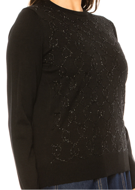 Noir Glitz Patterned Sweater
