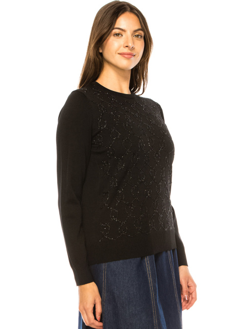 Noir Glitz Patterned Sweater