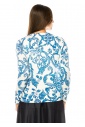 Azure Elegance Porcelain Print Sweater