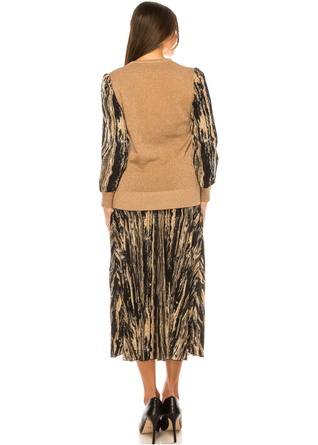 Amber Waves Flowy Midi Skirt