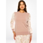 Petal Softness Knit with Abstract Sleeve Detail