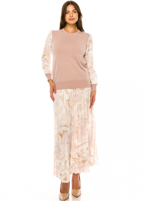 Petal Softness Knit with Abstract Sleeve Detail