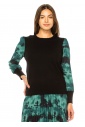 Deep Forest Dreams Black and Green Sweater