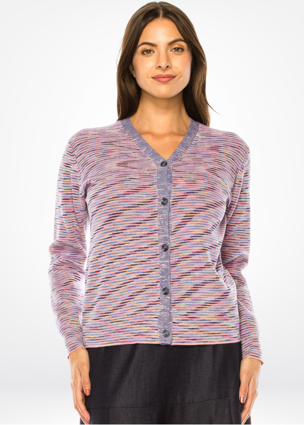 Rose Hues Striped Knitwear