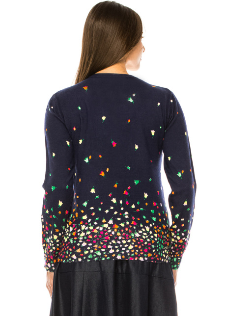 Midnight Mosaic Colorful Knit Top