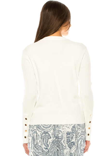 Pure Elegance Button-Trim Sweater