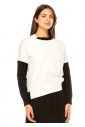 Black & White Knit Poise Sweater - Elegant Modesty