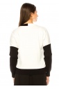 Black & White Knit Poise Sweater - Elegant Modesty