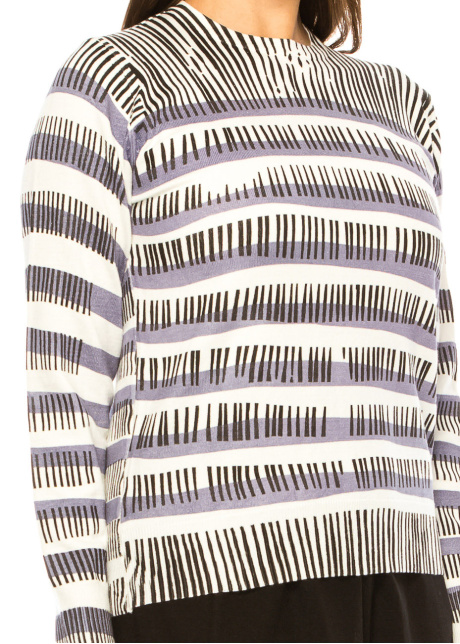Lavender Lines Striped Knit Sweater