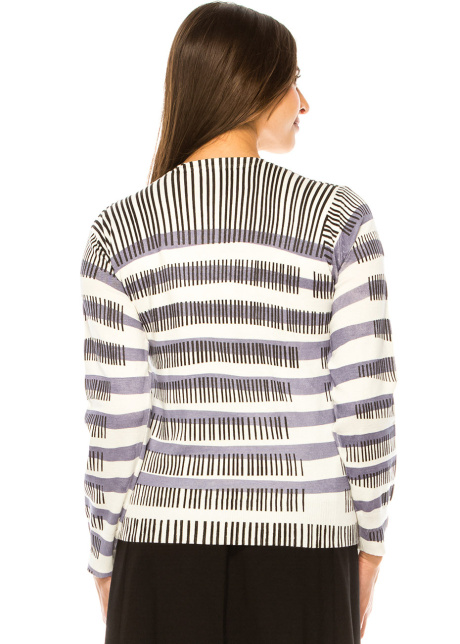 Lavender Lines Striped Knit Sweater