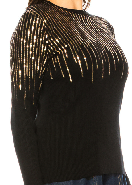 Classic Black Sparkle Sweater