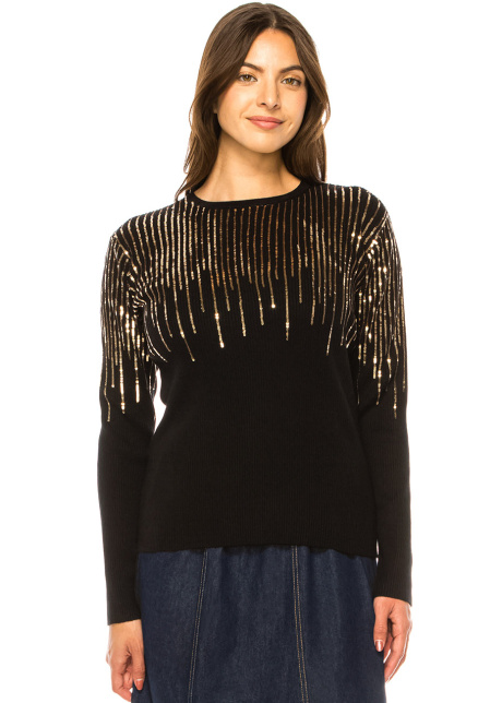 Classic Black Sparkle Sweater