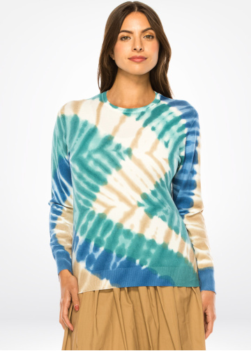 Seascape Serenity Tie-Dye Pullover
