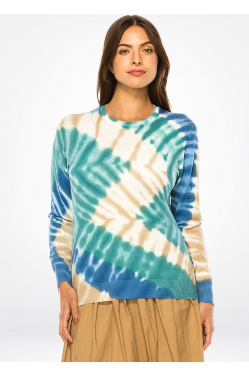 Seascape Serenity Tie-Dye Pullover