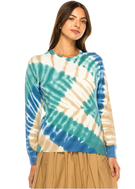 Seascape Serenity Tie-Dye Pullover