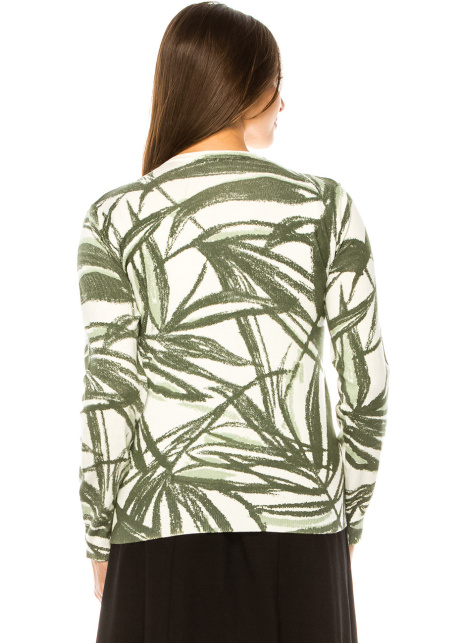Green Leaf Illusion Knit Top