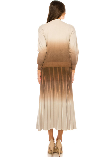 Sunrise Gradient Pleated Skirt