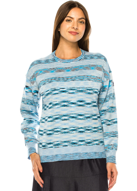 Blue Mirage Stripe Knit Sweater