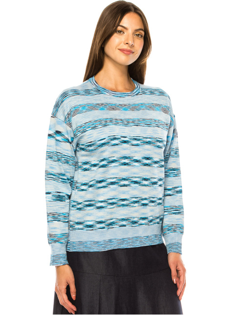 Blue Mirage Stripe Knit Sweater