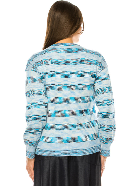 Blue Mirage Stripe Knit Sweater