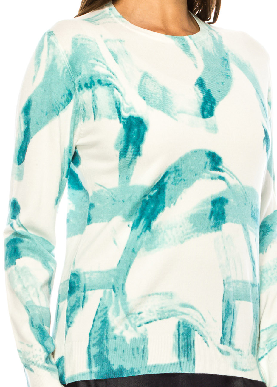 Cerulean Abstract Knit Top