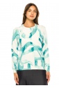 Cerulean Abstract Knit Top