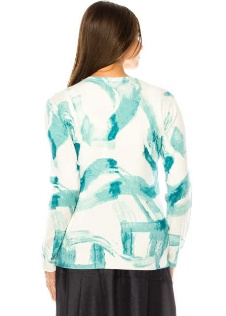 Cerulean Abstract Knit Top