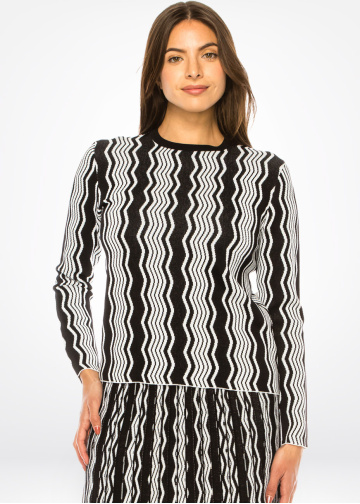 Piano Key Zigzag Sweater