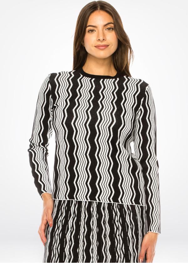 Piano Key Zigzag Sweater
