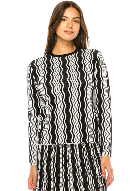 Piano Key Zigzag Sweater