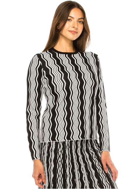 Piano Key Zigzag Sweater