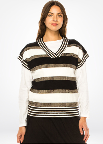 Midnight Weave Pattern Vest
