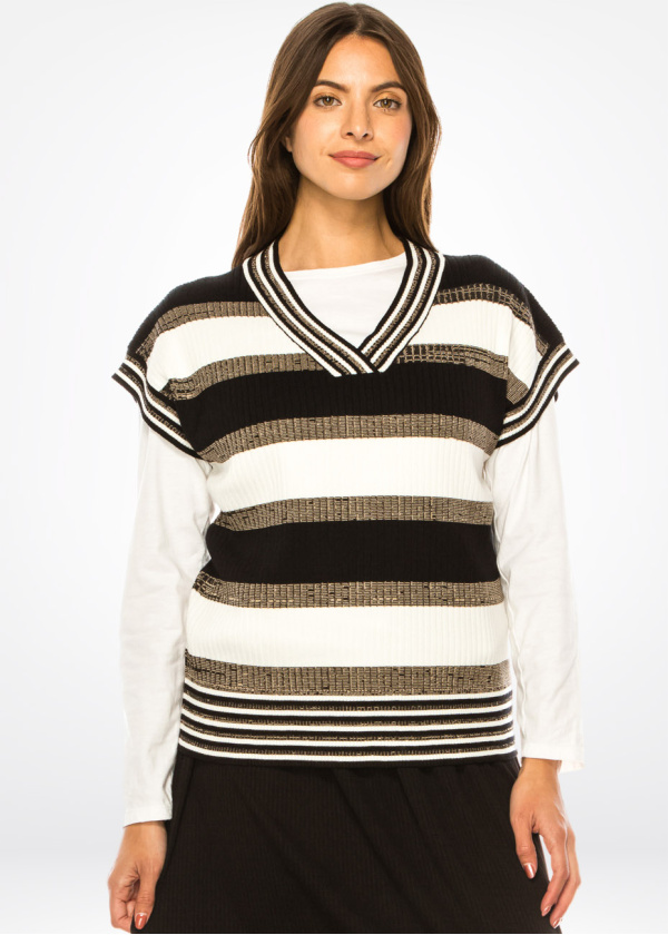 Midnight Weave Pattern Vest