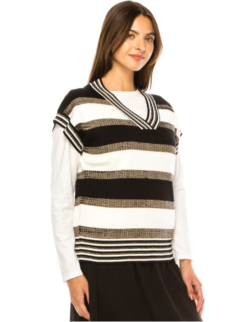 Midnight Weave Pattern Vest