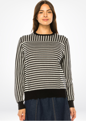 Onyx Stripe Melody Knit Sweater