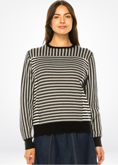 Onyx Stripe Melody Knit Sweater