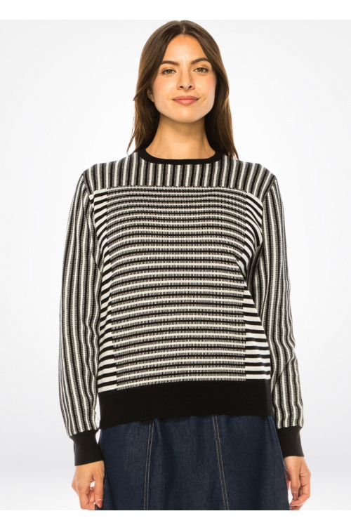 Onyx Stripe Melody Knit Sweater