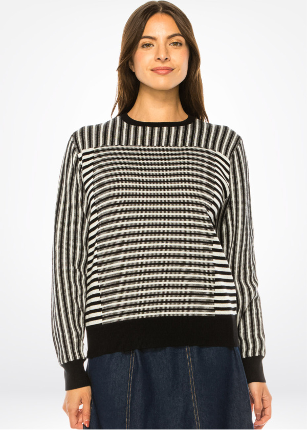 Onyx Stripe Melody Knit Sweater