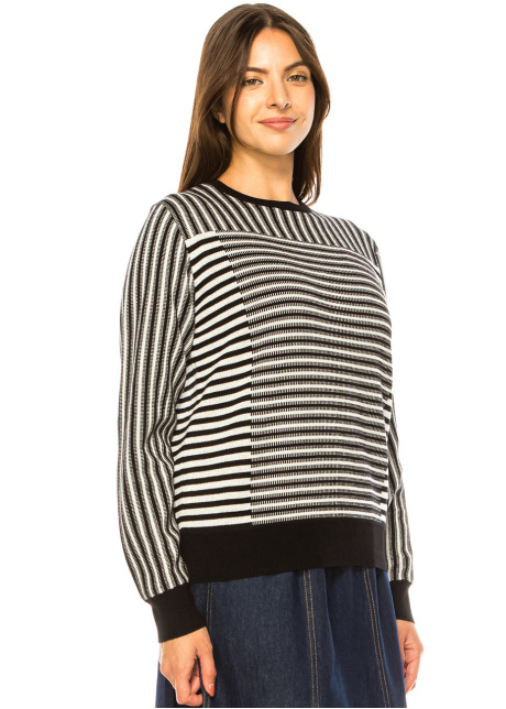 Onyx Stripe Melody Knit Sweater