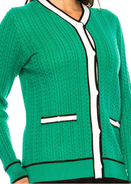 Garden Green Cable Cardigan