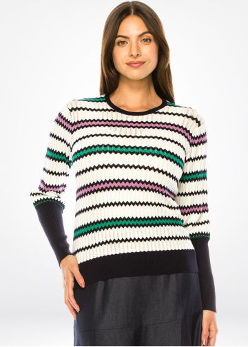 Chic Chevron Stripe Pullover