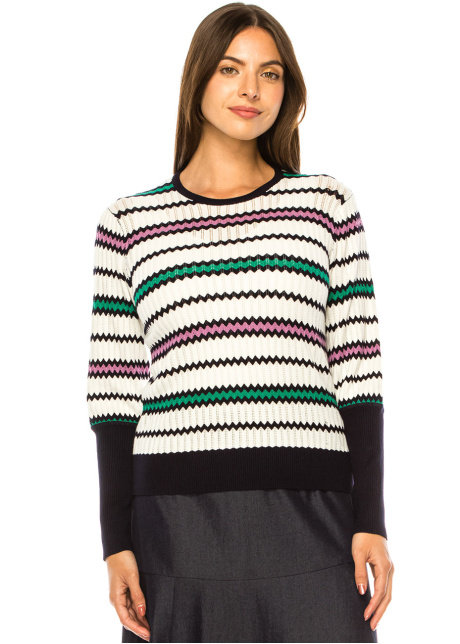 Chic Chevron Stripe Pullover