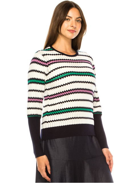 Chic Chevron Stripe Pullover