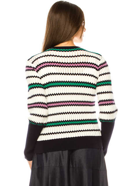 Chic Chevron Stripe Pullover