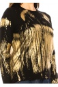 Golden Glimmer Black Knit Sweater