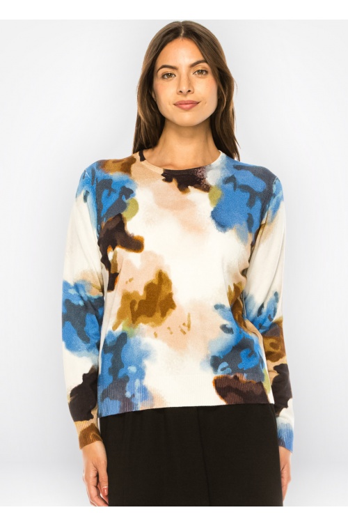 Painterly Palette Modest Sweater