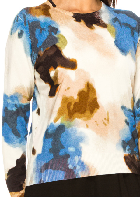 Painterly Palette Modest Sweater